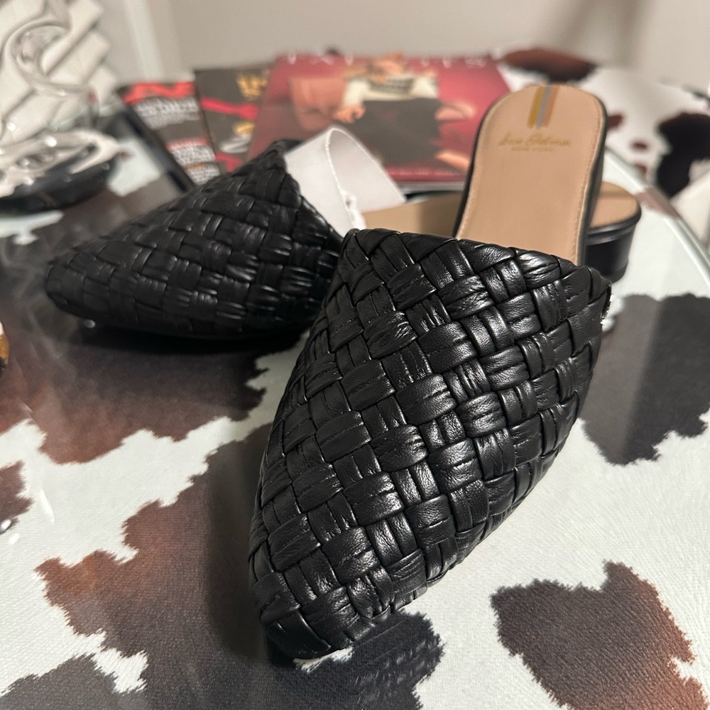 Sam Edelman Black Woven Mules